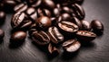 A pile of coffee beans on a table Royalty Free Stock Photo