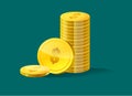 Pile of coins Royalty Free Stock Photo