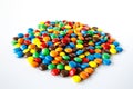 A pile of colored smarties Royalty Free Stock Photo