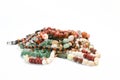 Pile of Colorful Beads Necklace Natural Stone Collection Concept Presentation Royalty Free Stock Photo