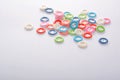 Pile of colorful buttons on white background Royalty Free Stock Photo