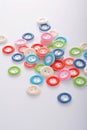 Pile of colorful buttons on white background Royalty Free Stock Photo