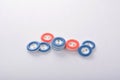 Pile of colorful buttons on white background Royalty Free Stock Photo