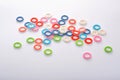 Pile of colorful buttons on white background Royalty Free Stock Photo