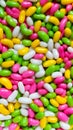 Pile of colorful candy beans Royalty Free Stock Photo