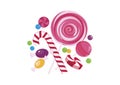 Pile of colorful candy icon vector Royalty Free Stock Photo