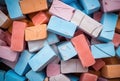 a pile of colorful chalks