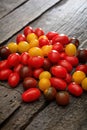 Pile of colorful cherry tomatoes Royalty Free Stock Photo