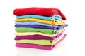 Pile of colorful clothes Royalty Free Stock Photo
