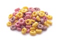 Pile of colorful corn rings Royalty Free Stock Photo