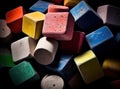 a pile of colorful cubes Royalty Free Stock Photo