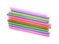 Pile of colorful drinking straws isolated on white background Royalty Free Stock Photo