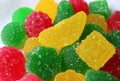 Pile of Colorful Fruity Flavor Sugar Coated Jelly Soft Candies Royalty Free Stock Photo