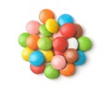 Pile of colorful glazed button candies