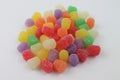 Colorful Gum drops on a white background isolated