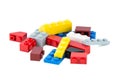 Pile of colorful Lego pieces