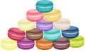 Pile of colorful macaron