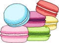 Pile of colorful macaron