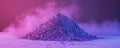 Pile of colorful powder with smoke, artistic concept Royalty Free Stock Photo