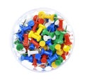 Pile of colorful push pins Royalty Free Stock Photo