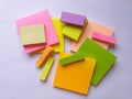 Pile of colorful sticky notes Royalty Free Stock Photo