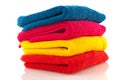 Pile colorful towels