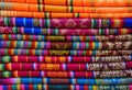 Colorful Andes Textile in Otavalo, Ecuador