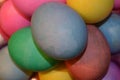The colorful easter eggs