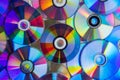 Pile of compact discs. Retro technology Royalty Free Stock Photo