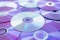 Pile of compact discs. Retro technology Royalty Free Stock Photo