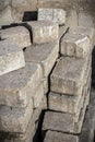 Pile of concrete bricks Royalty Free Stock Photo