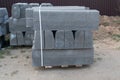 Pile of concrete kerbs closeup Royalty Free Stock Photo