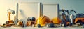 pile construction tools and on table Royalty Free Stock Photo