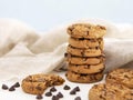 Pile cookies bitten cookie . High quality and resolution beautiful photo concept