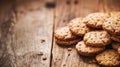 A Pile of Cookies on Wooden Table Royalty Free Stock Photo