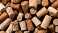 A pile of corks from wine bottles Royalty Free Stock Photo