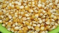 The pile of Corn spare is on a black background Royalty Free Stock Photo