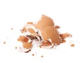 Pile of cracked egg shells isolated Royalty Free Stock Photo