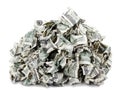 Crimped Pile of Cash Royalty Free Stock Photo