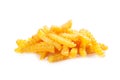 Pile of crinkle cut fried potato chips Royalty Free Stock Photo