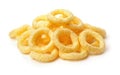 Pile of crispy onion rings Royalty Free Stock Photo