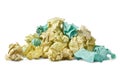 pile of crumpled waste paper isolated background Royalty Free Stock Photo