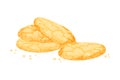 Pile of Crunchy Lemon Cookies Isolated on White Background Vector Illustration