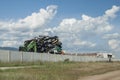 Pile of crushed cars Royalty Free Stock Photo