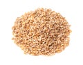 Pile of crushed Emmer farro groats on white Royalty Free Stock Photo