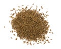 Pile of cumin or zira seeds Royalty Free Stock Photo