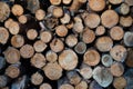 Pile of cut wood Royalty Free Stock Photo