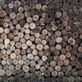 A pile of cut wood stump log Royalty Free Stock Photo