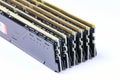 Pile of DDR4 memory, High performance DDR RAM module for computer server and workstation. Royalty Free Stock Photo