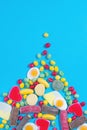 Pile of delicious colourful chewing candies background. Colourful sweets Royalty Free Stock Photo